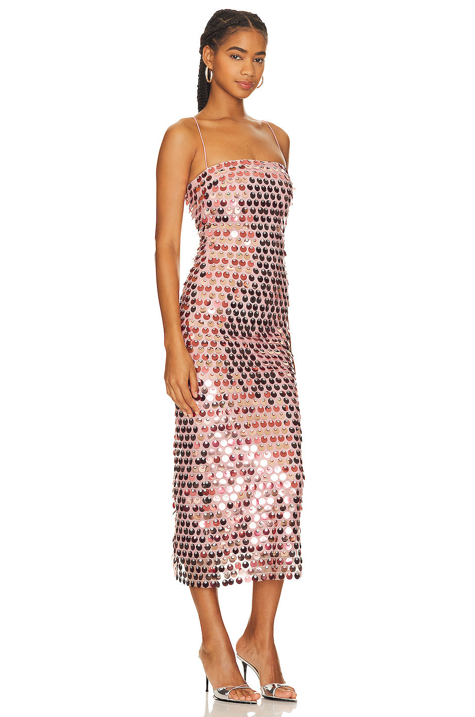 Big Sequin Maxi Dress Hot Pink HV9114