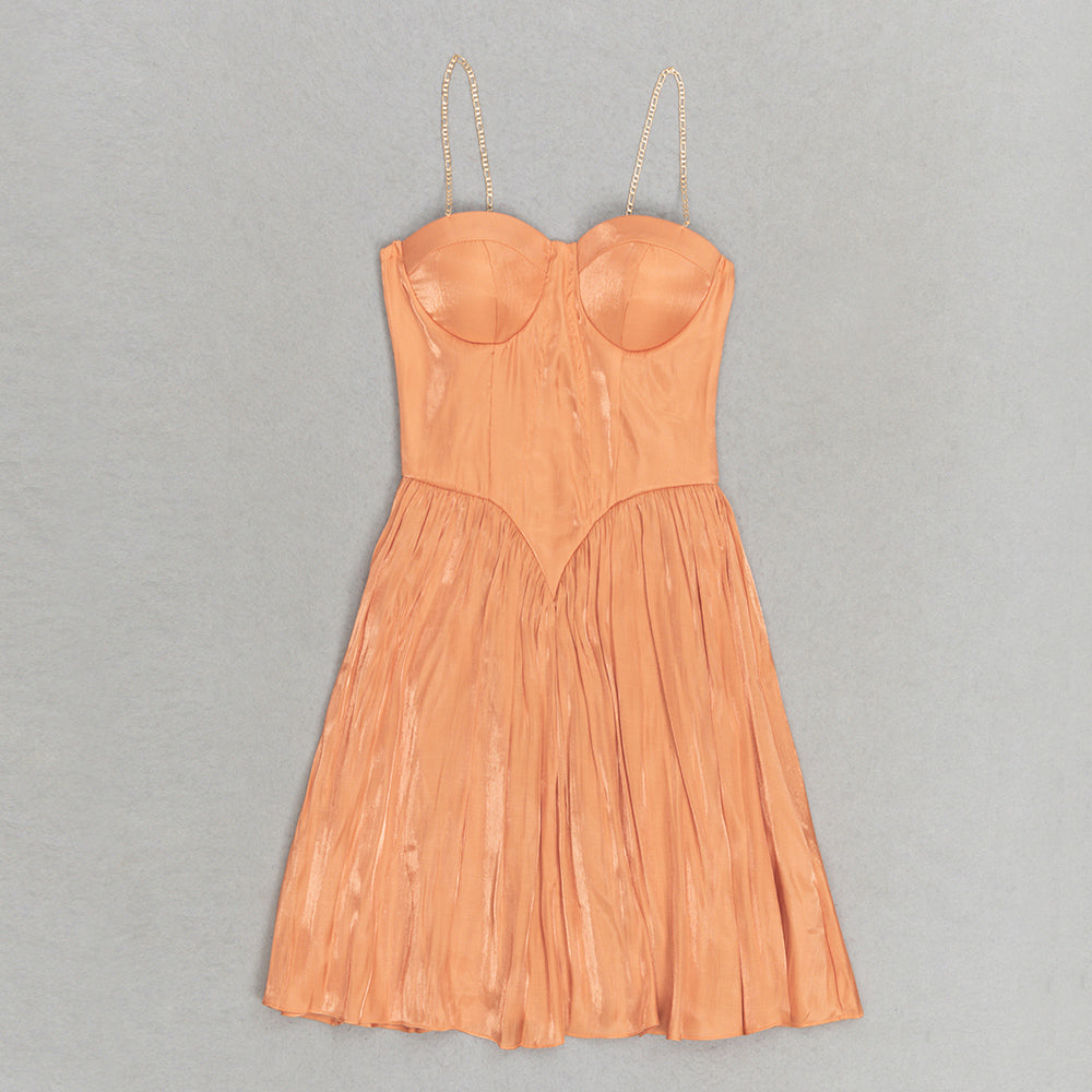 Bustier Skater Dress Orange HV9627