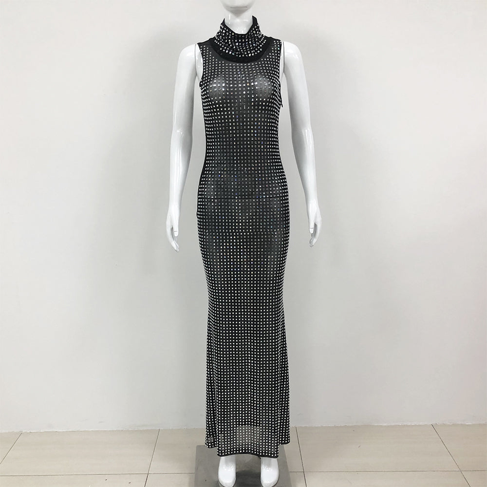 Crystal Maxi Dress Black HV1330