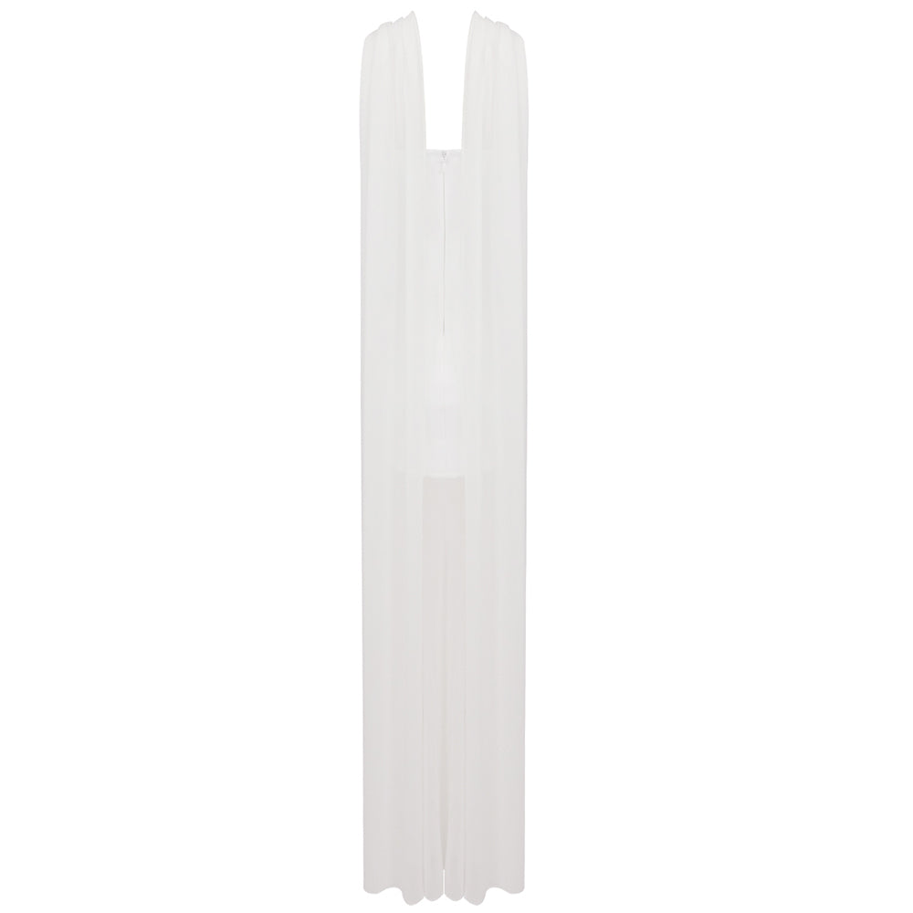 Strapless Mesh Maxi Dress Black HV1611