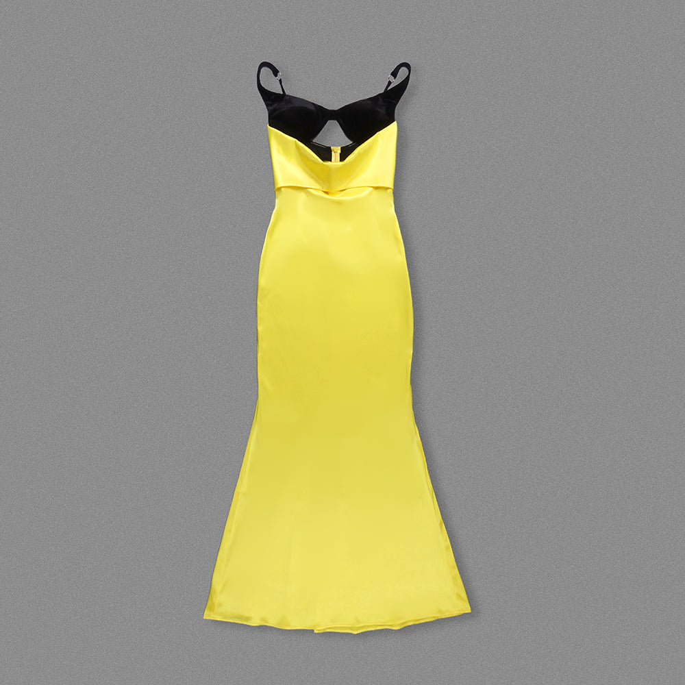 Velvet Bustier Maxi Dress HV1895