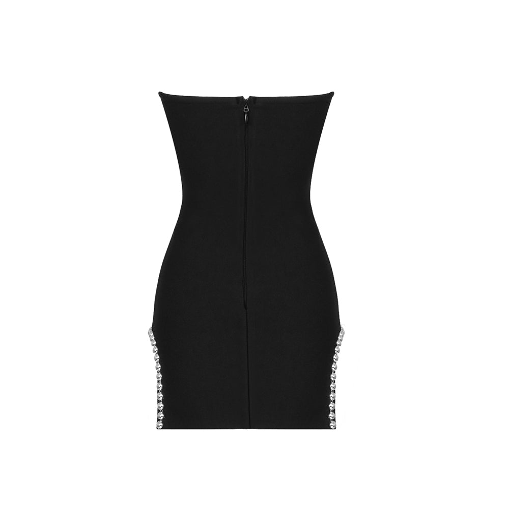 Strapless Embellished Hem Dress HV9053