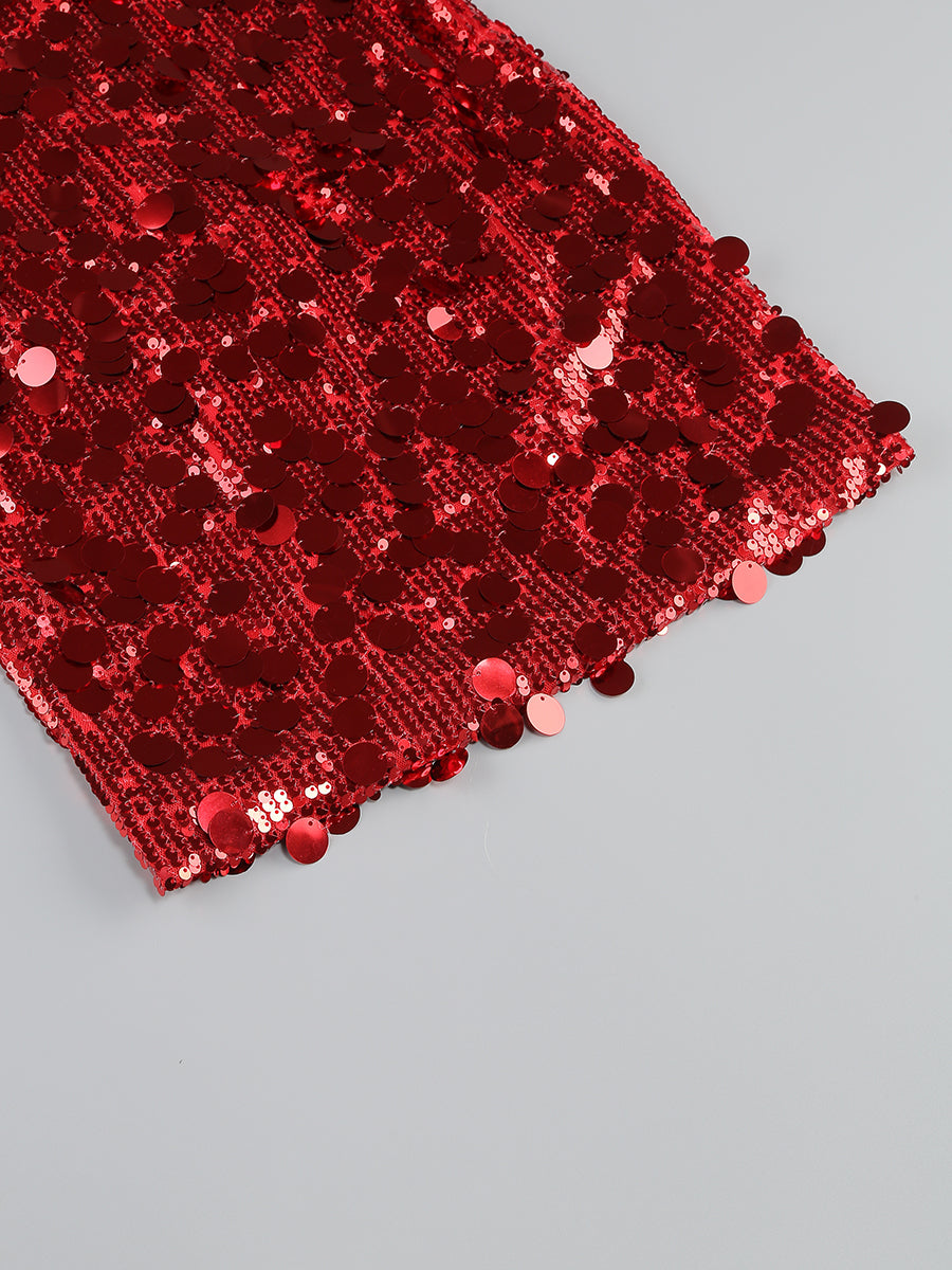 Strapless Big Sequin Dress HV1206