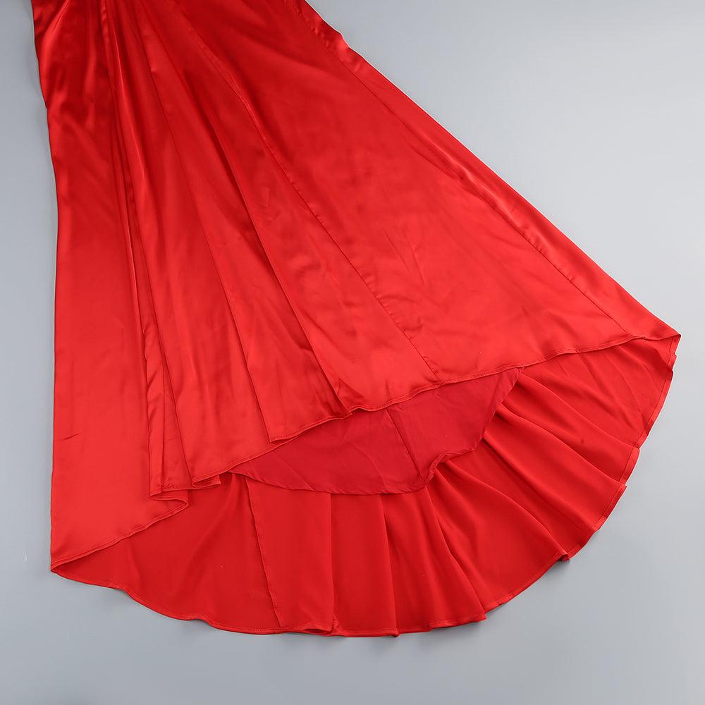 Halter Braided Draped Maxi Dress HV1380
