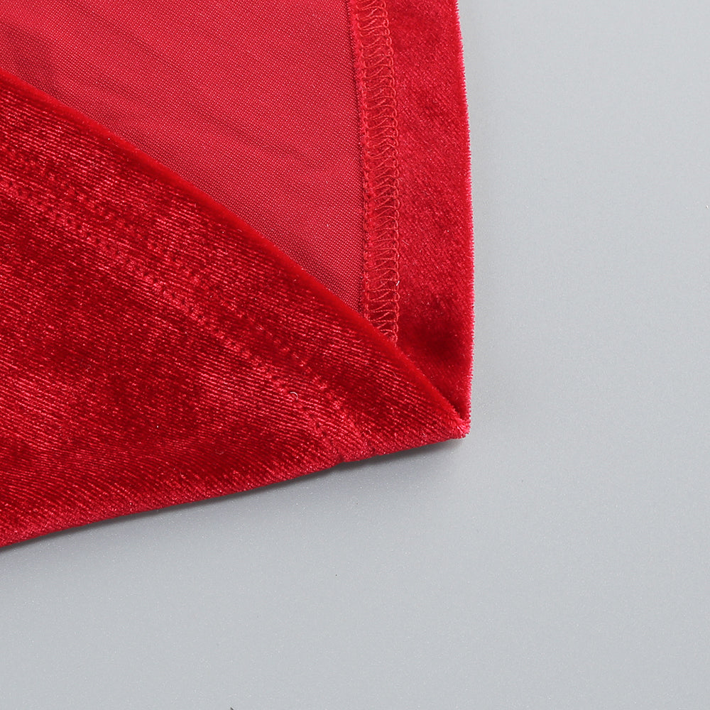 Bow Detail Maxi Velvet Dress Red HV1659