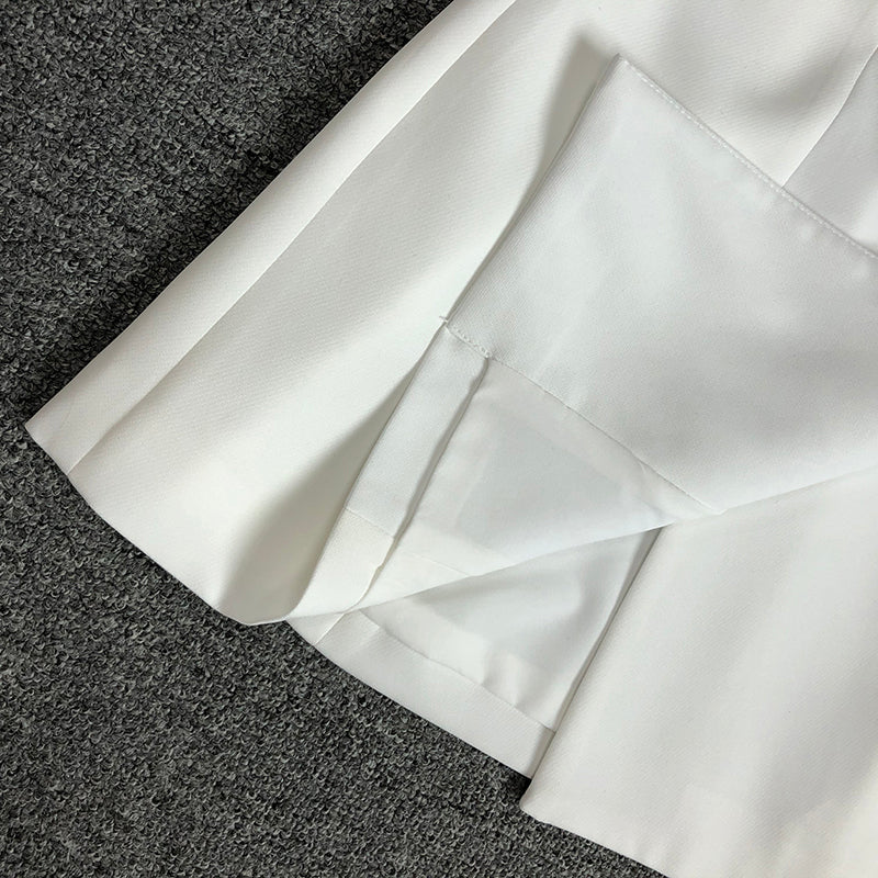Puff Long Sleeve Blazer Dress White HV1477
