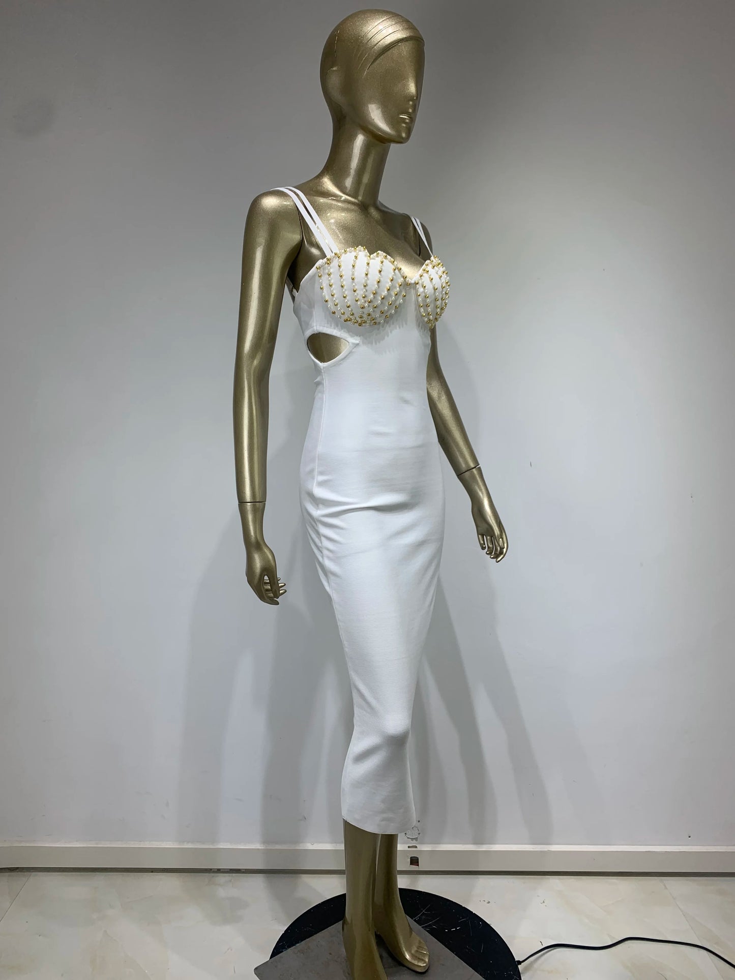 Embellished Bustier Midi Dress HV9405