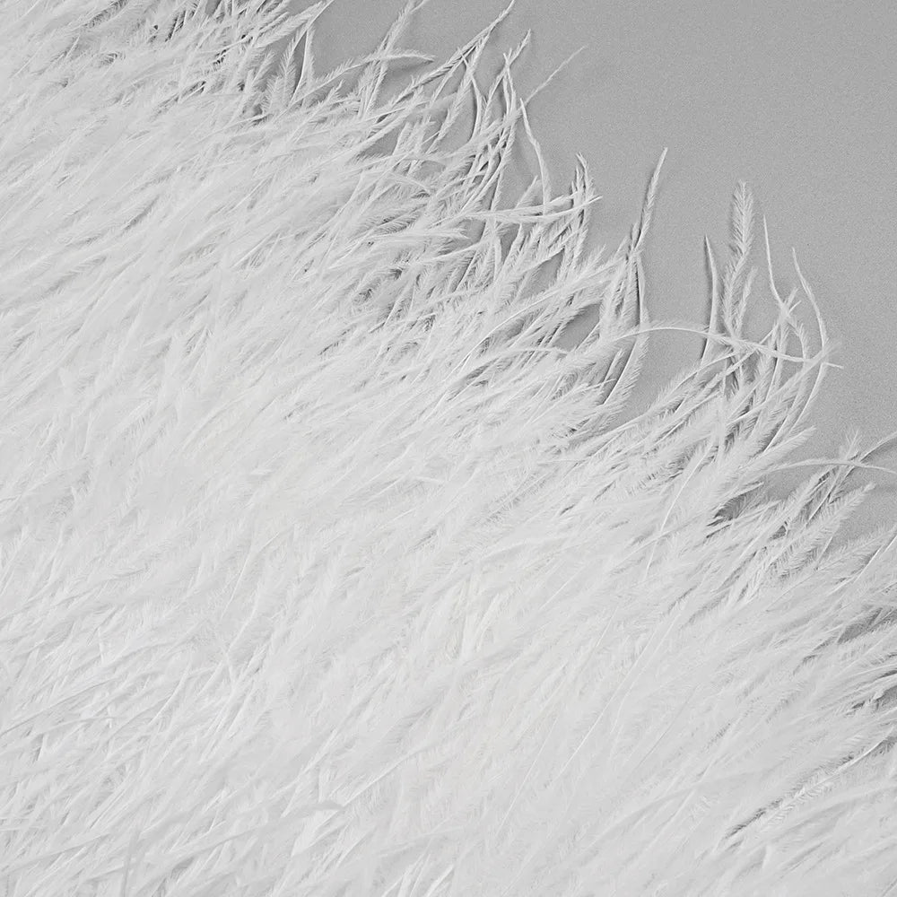 Strapless Feather Maxi Two Piece Dress HV8893
