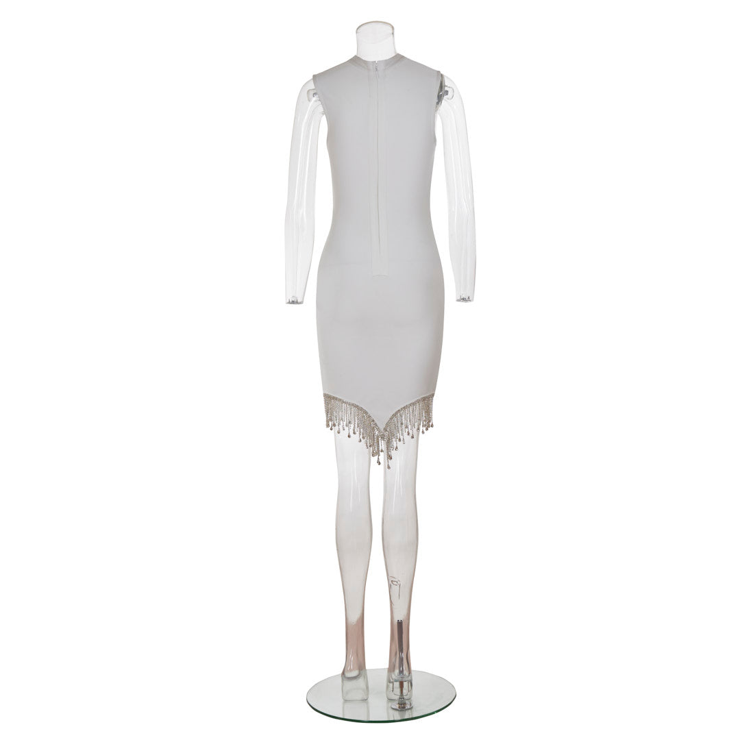 Crystal Hem Dress White HV3291
