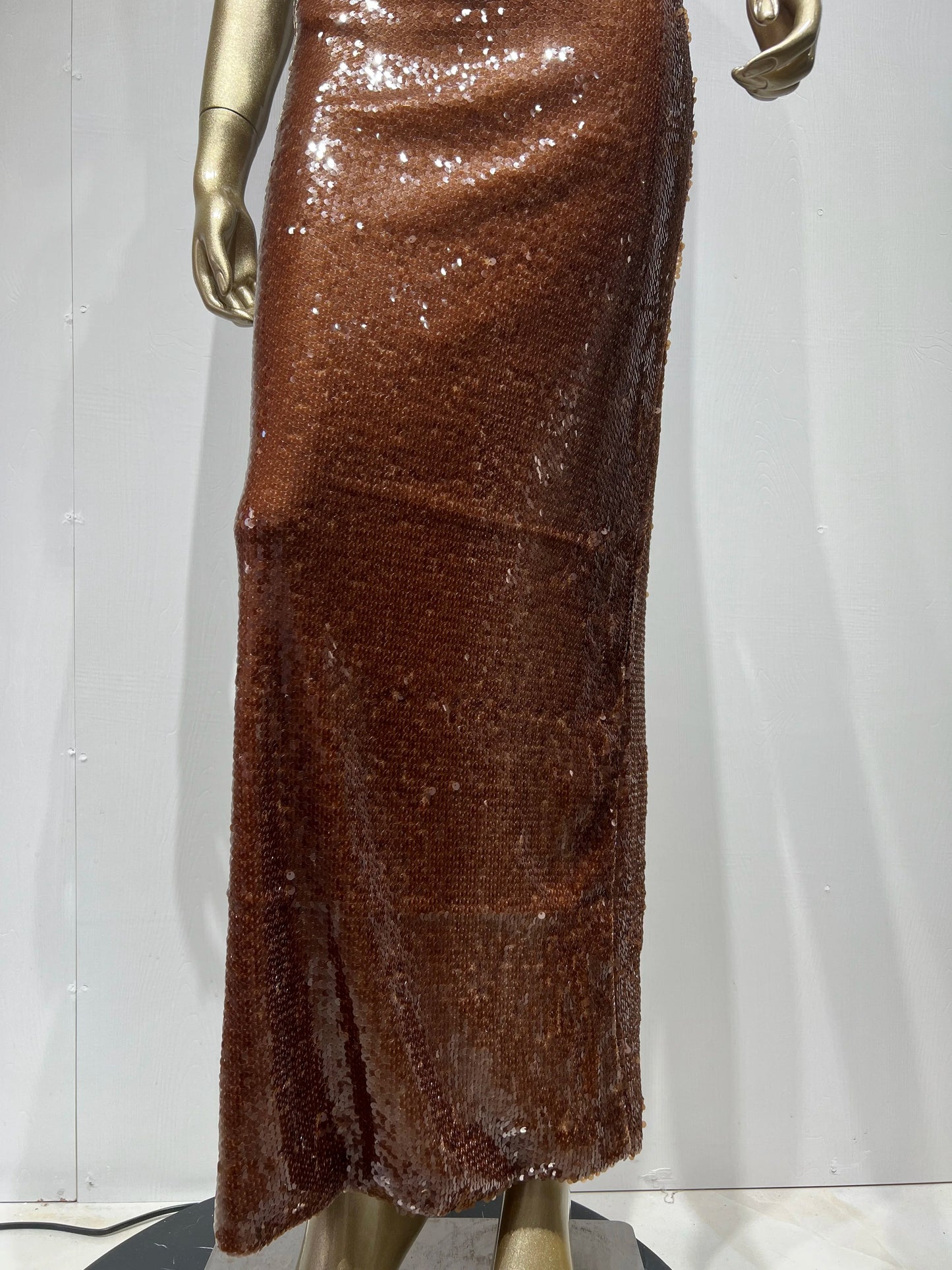 Flower Bustier Sequin Maxi Dress HV8416