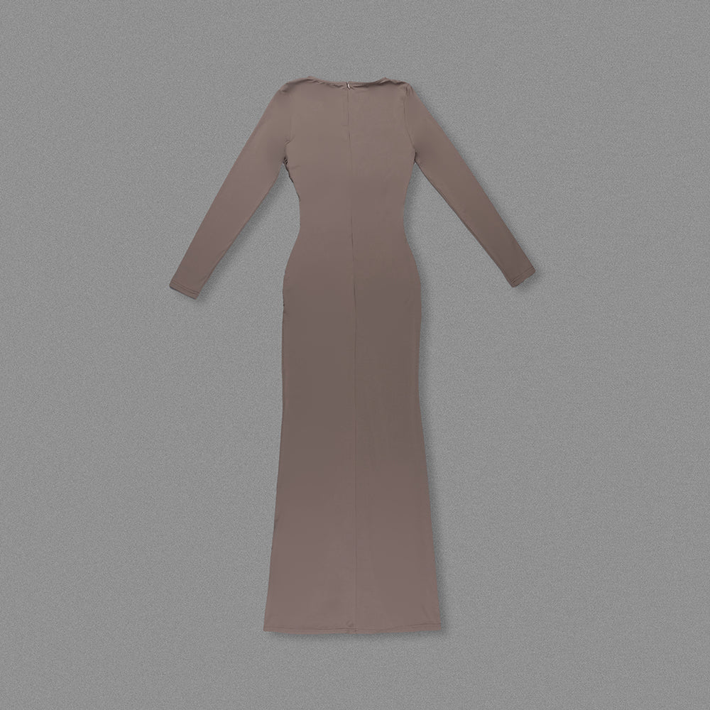 Long Sleeve Draped Detail Maxi Dress HV1767