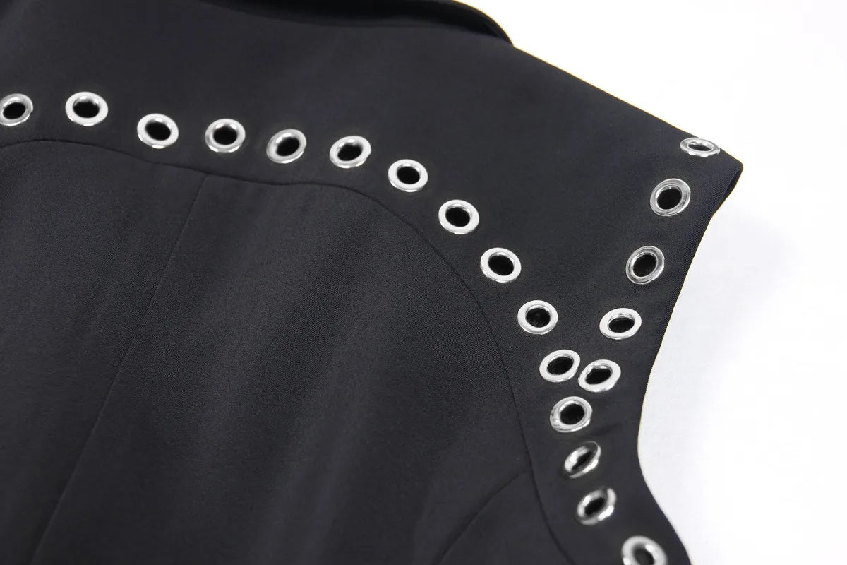 Sleeveless Studded Blazer Dress