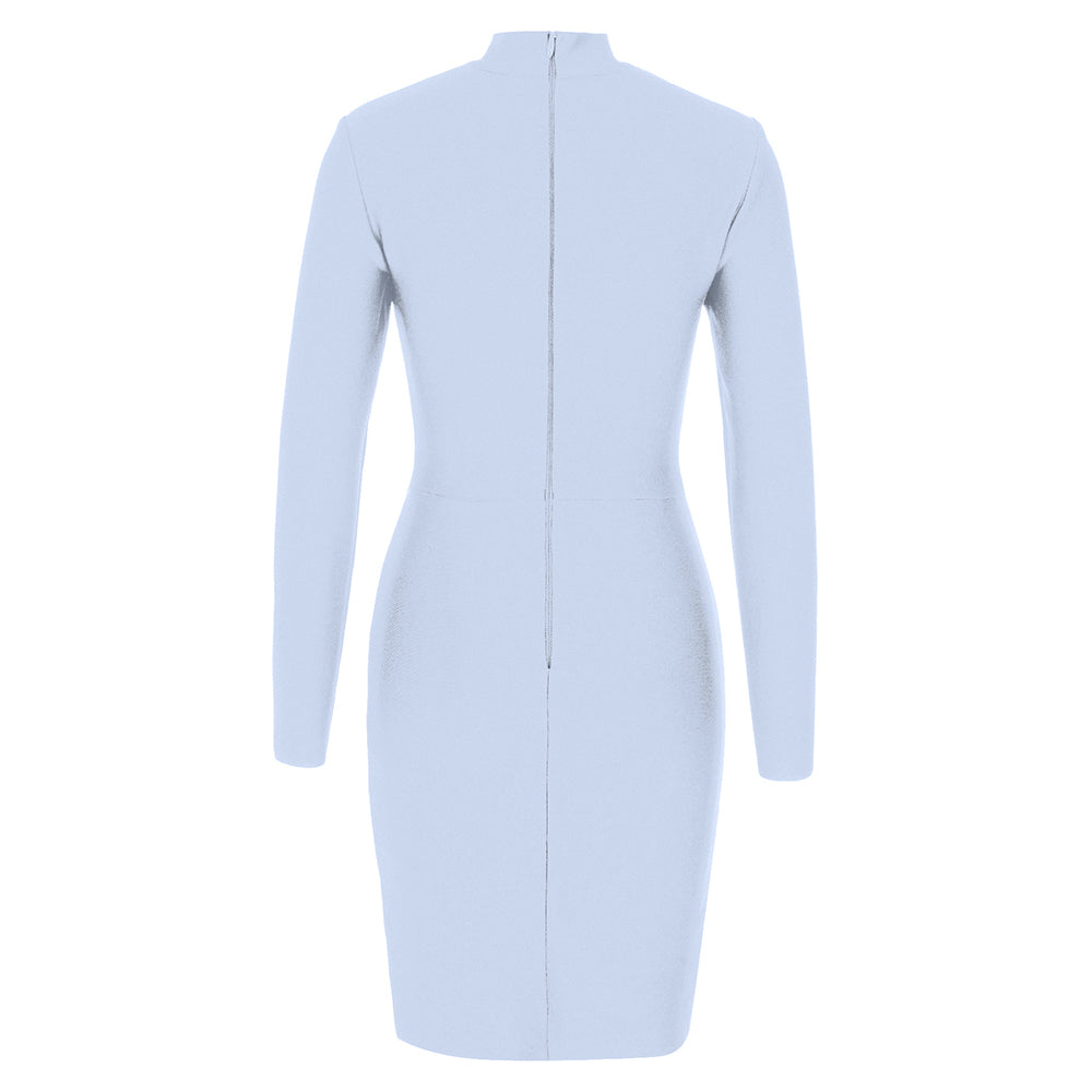 Long Sleeve Bustier Cut Out Dress HV9756