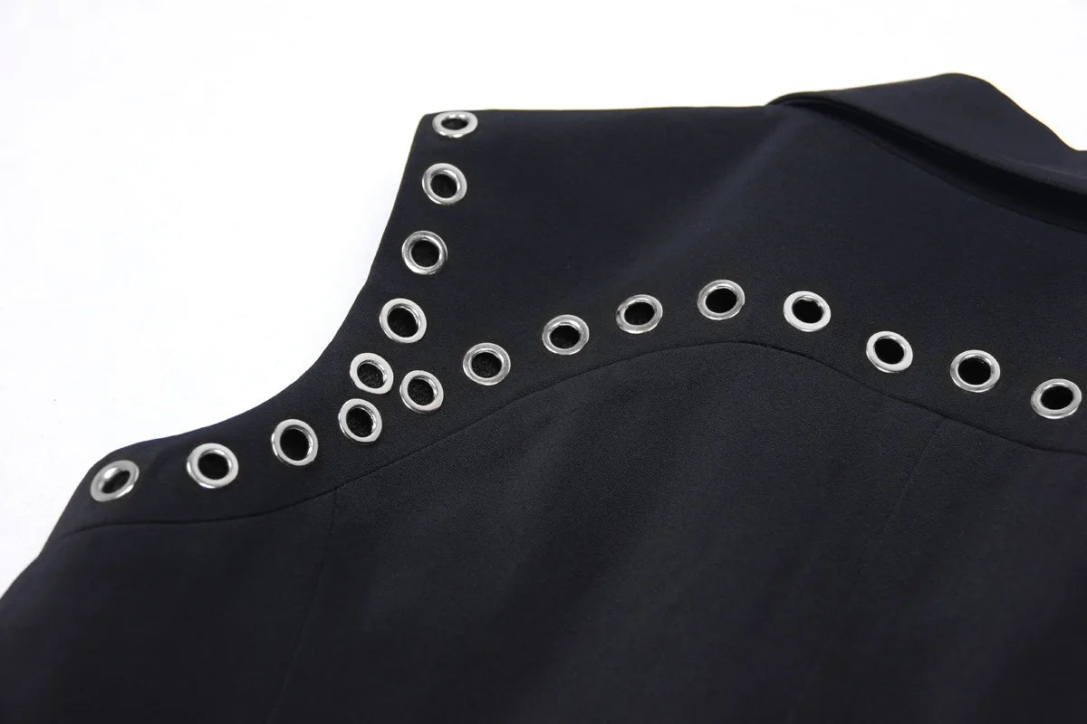 Sleeveless Studded Blazer Dress