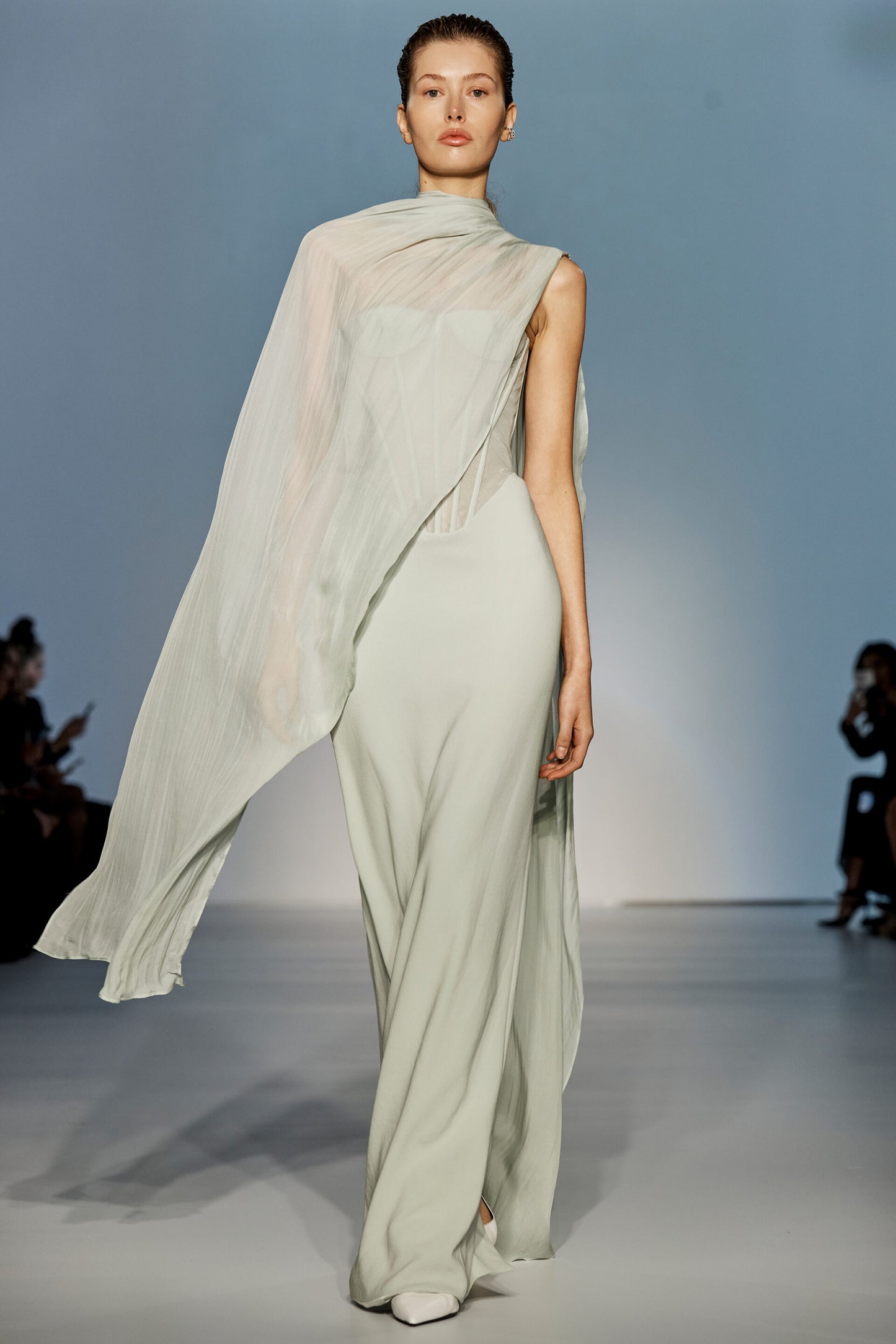 Strapless Bustier Maxi Dress Green HV2616
