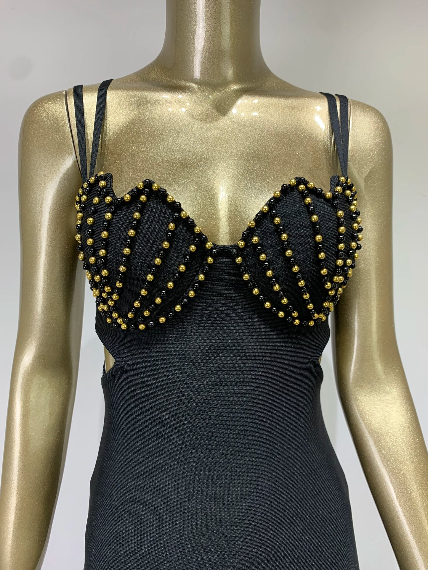 Embellished Bustier Midi Dress HV9405