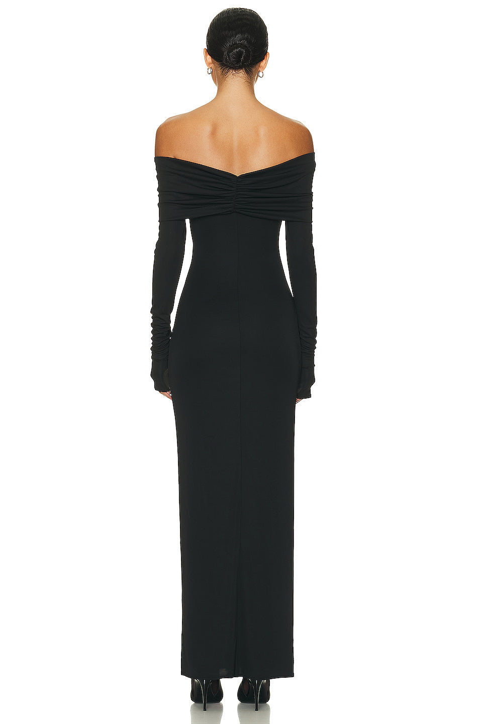 Long Sleeve Off The Shoulder Maxi Dress HV1060
