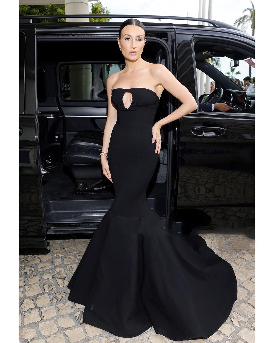 Strapless Mermaid Maxi Dress Black HV2078