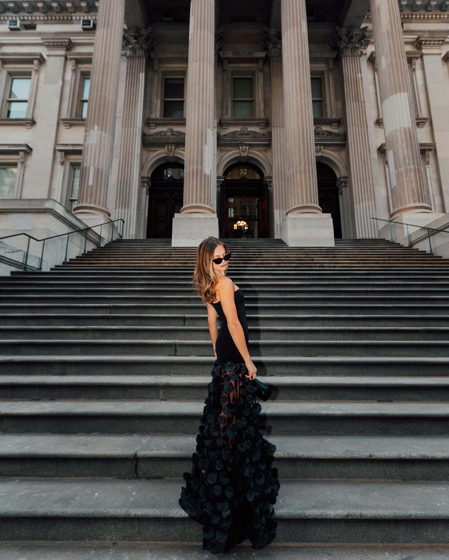 Strapless A Line Maxi Dress Black
