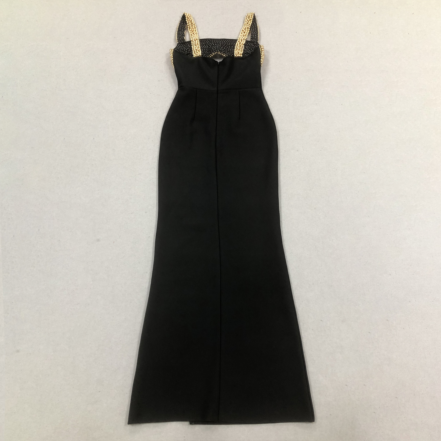 Embellished Maxi Dress Black Gold