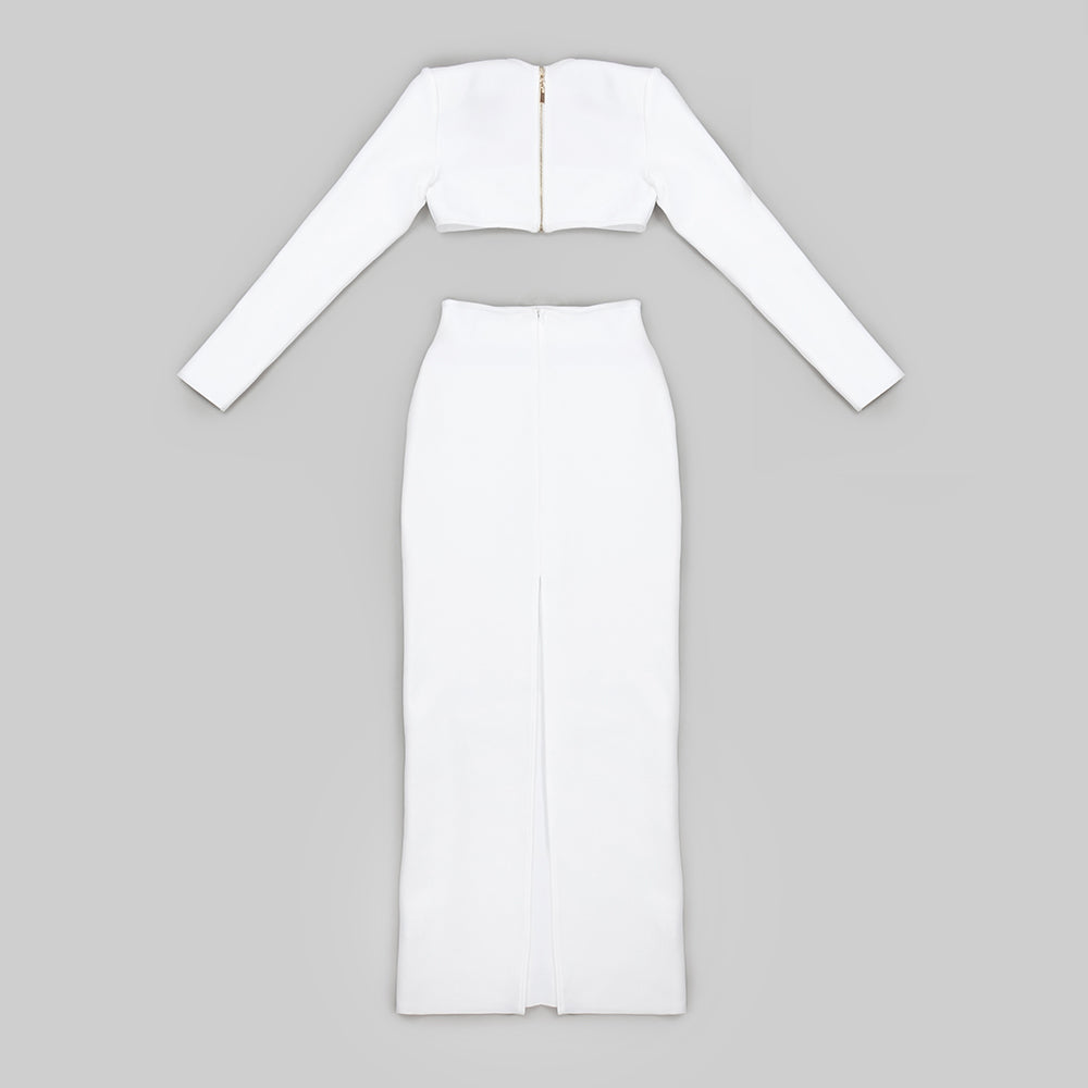 Long Sleeve Two Piece Maxi Dress HV8590