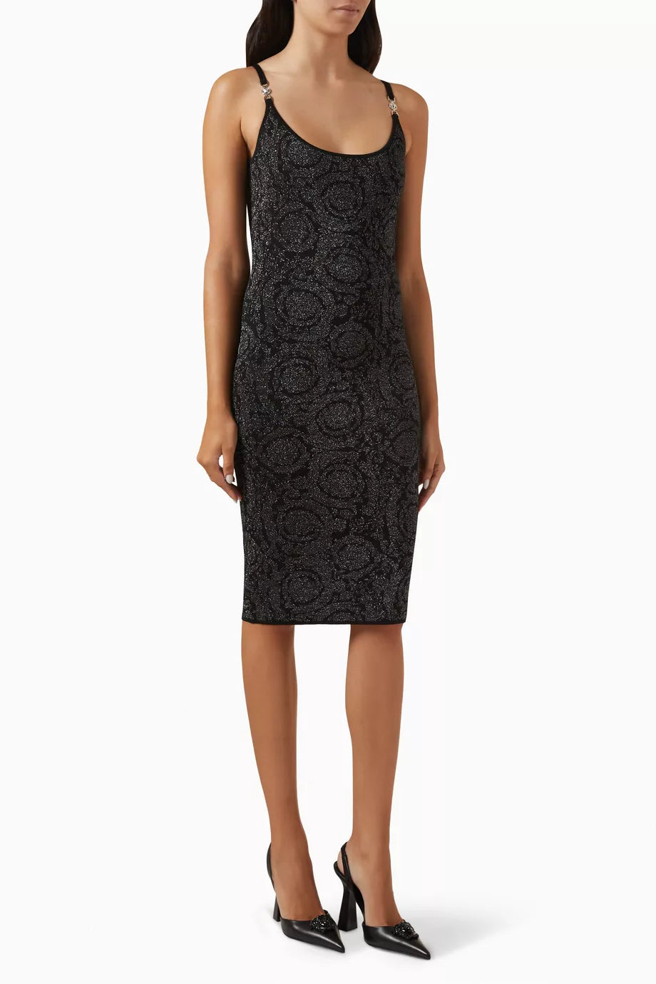 Sparkly Midi Dress Black