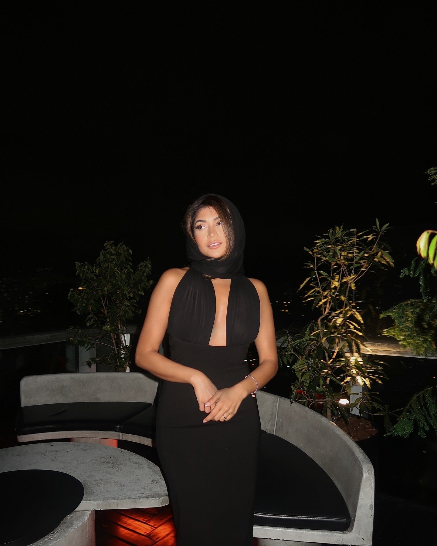 Halter Draped Maxi Dress HV1533