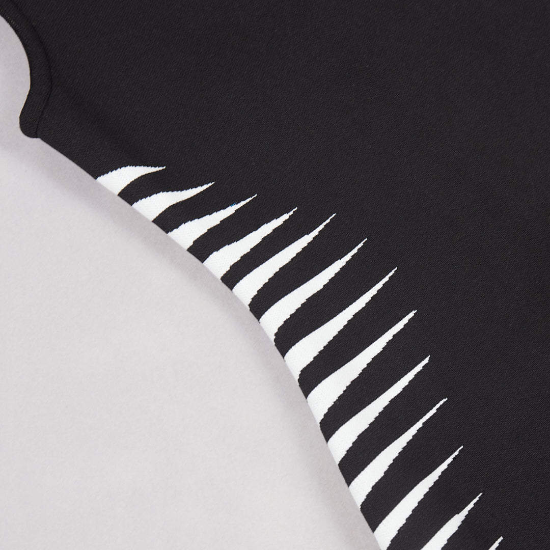 Contrast Midi Dress Black White