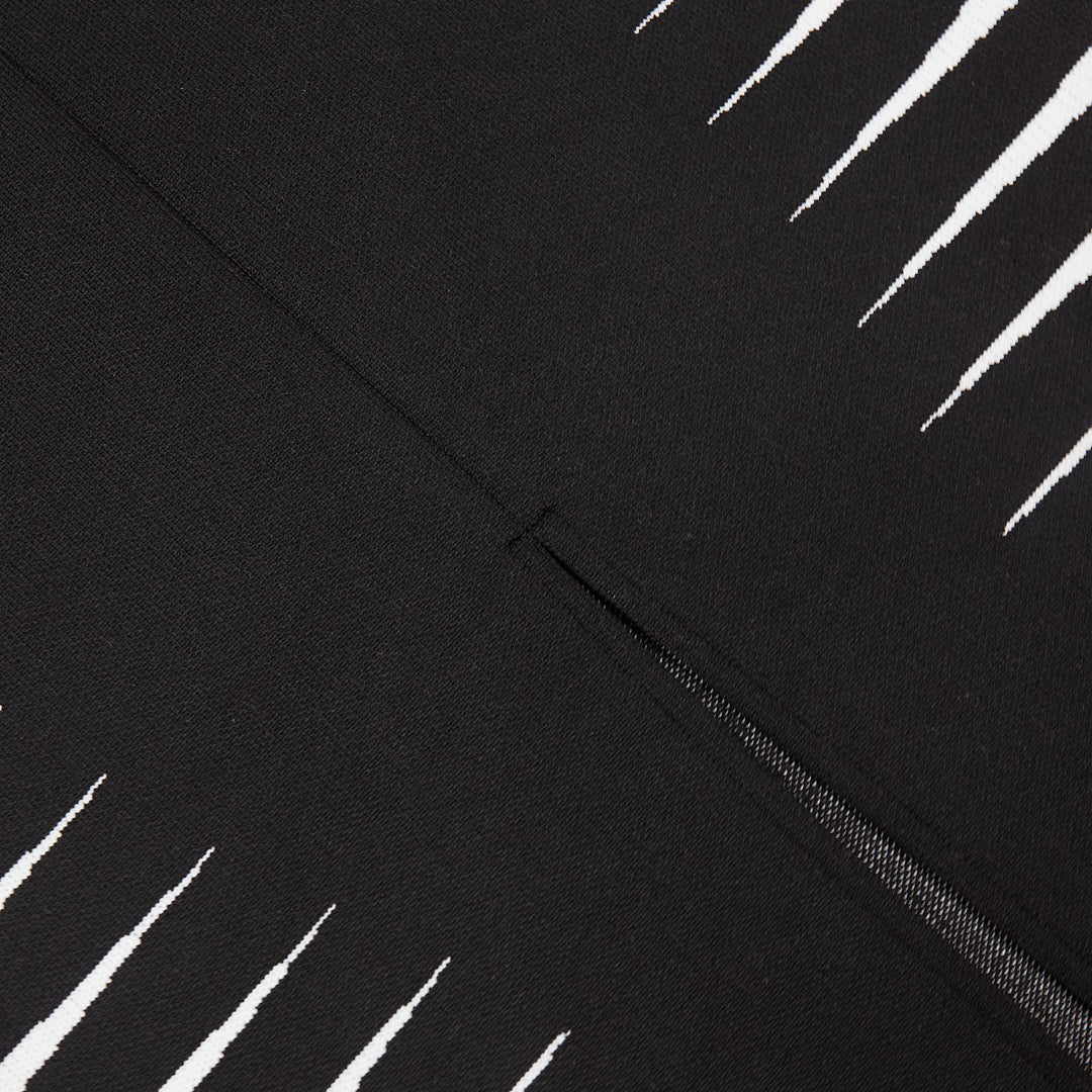 Contrast Midi Dress Black White