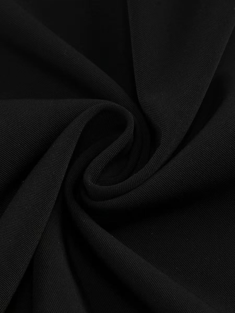 Strapless Petals Maxi Dress Black