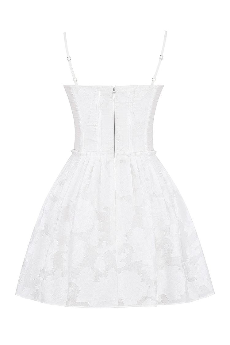 Floral Corset A Line Dress White HV1650