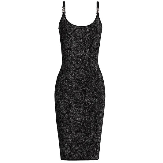 Sparkly Midi Dress Black