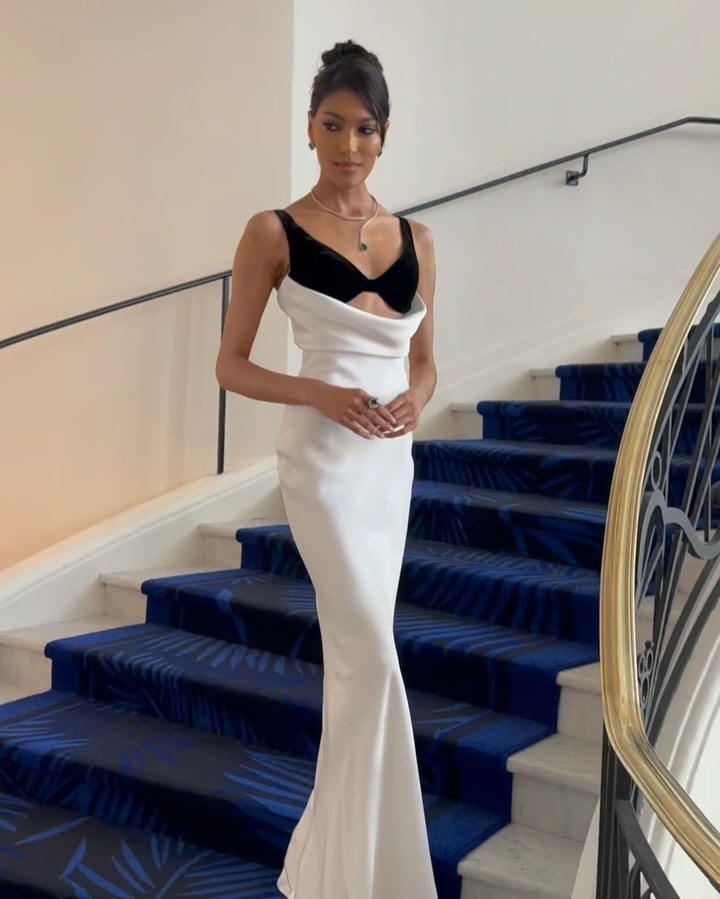Velvet Bustier Maxi Dress HV1895