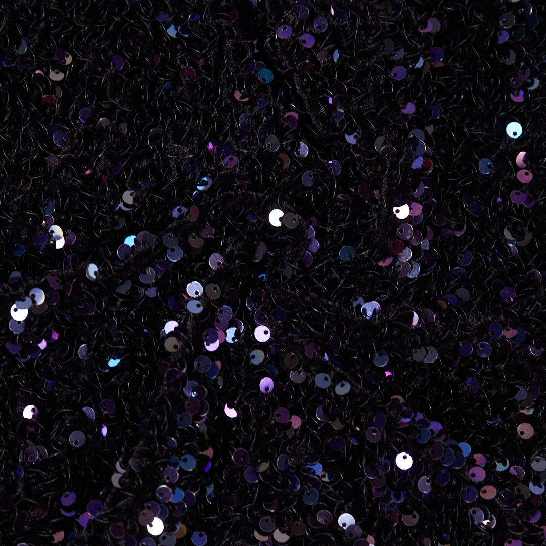 One Shoulder Sequin Crystal Dress Midnight Blue
