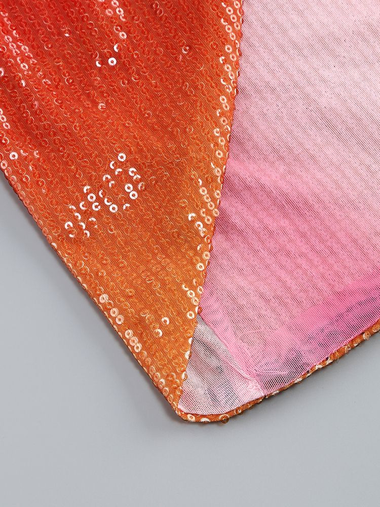 One Shoulder Sequin Maxi Dress Purple HV1024