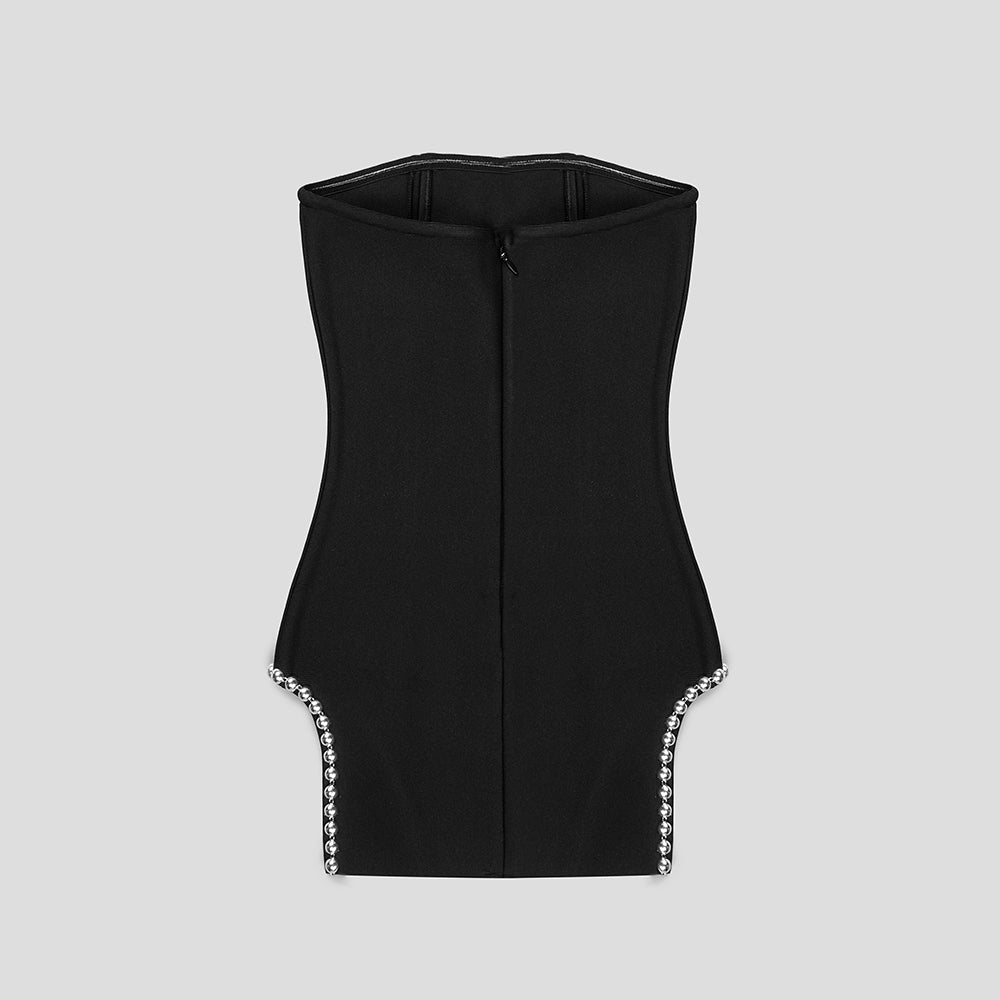 Strapless Embellished Hem Dress HV9053