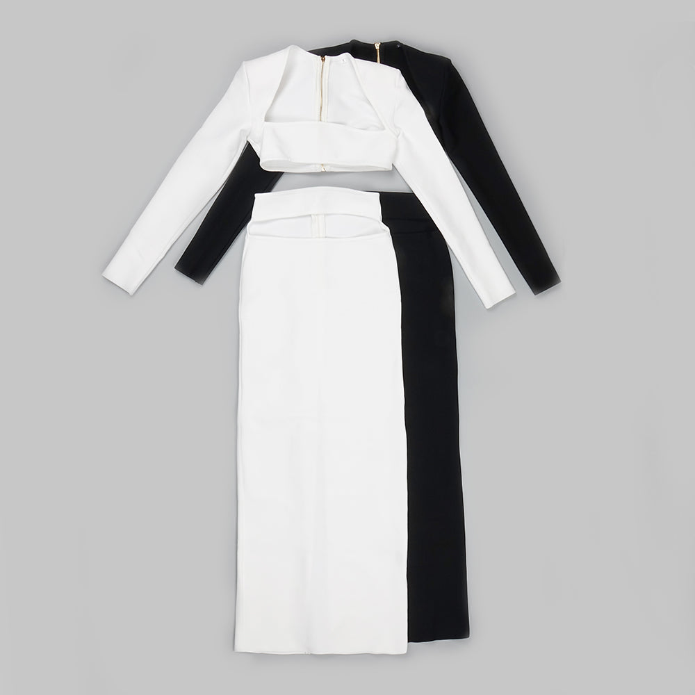 Long Sleeve Two Piece Maxi Dress HV8590