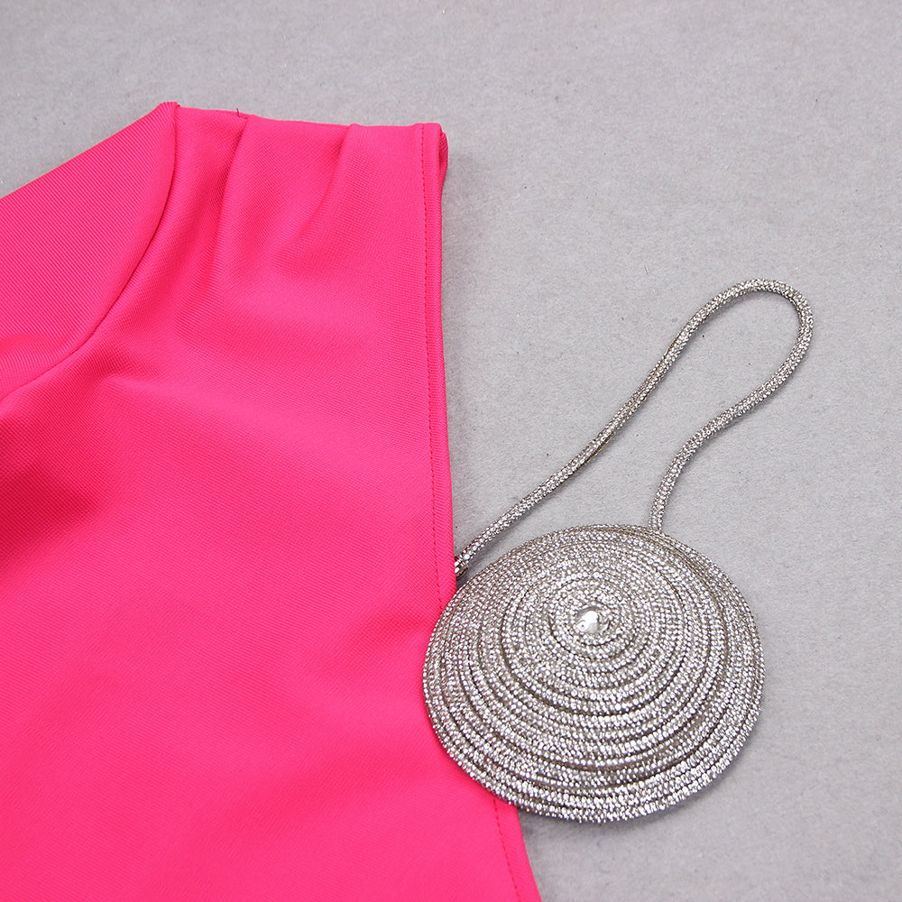 Long Sleeve Rhinestone Bustier Dress HV8724