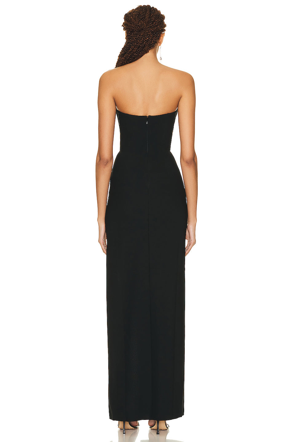 Strapless Bustier Maxi Dress Black HV9509