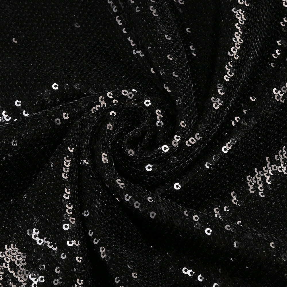 Strapless Design Crystal Maxi Dress Black HV1144