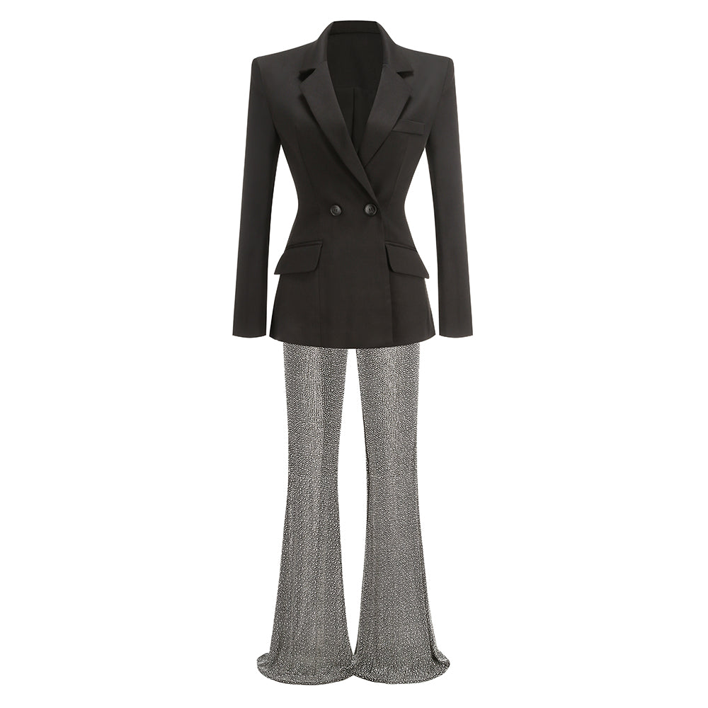 Long Sleeve Crystal Suit HV1347