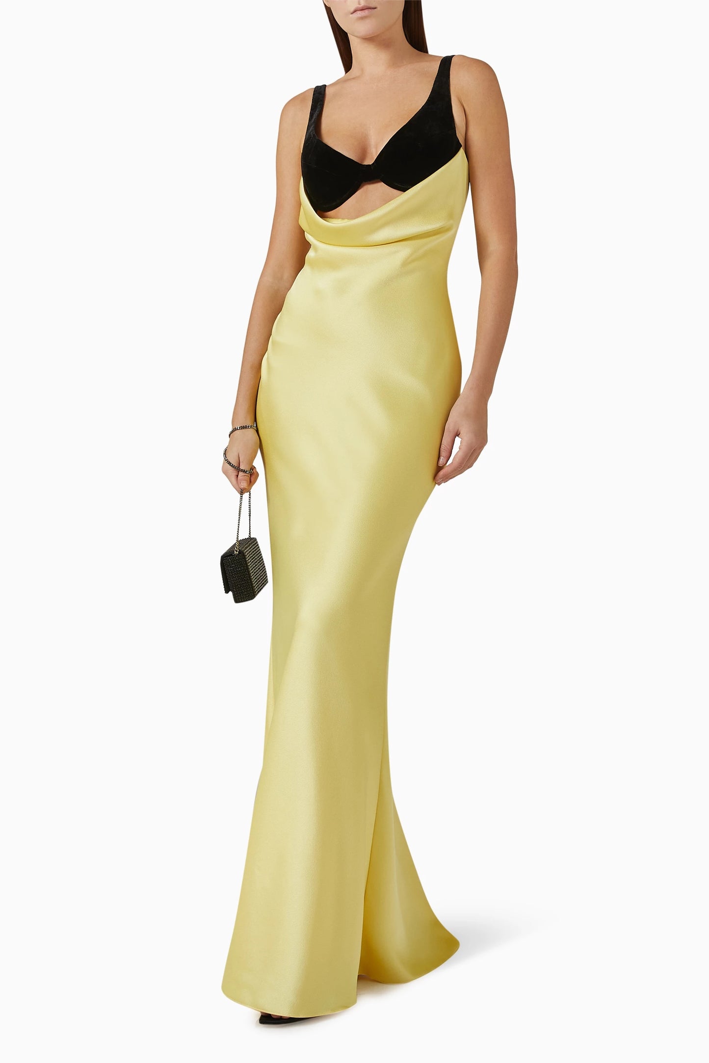 Velvet Bustier Maxi Dress HV1895