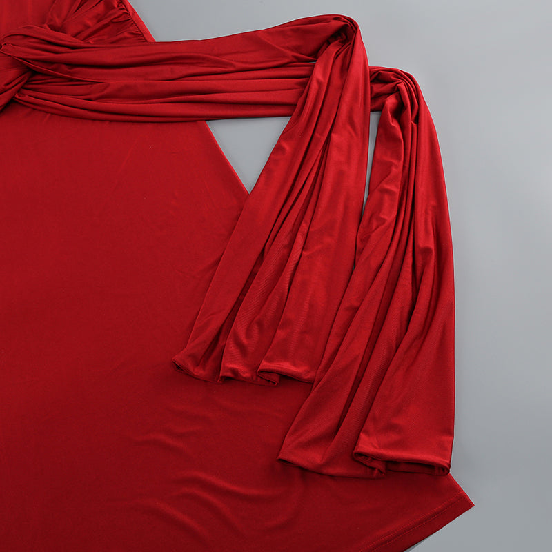 Long Sleeve Ruched Detail Maxi Dress