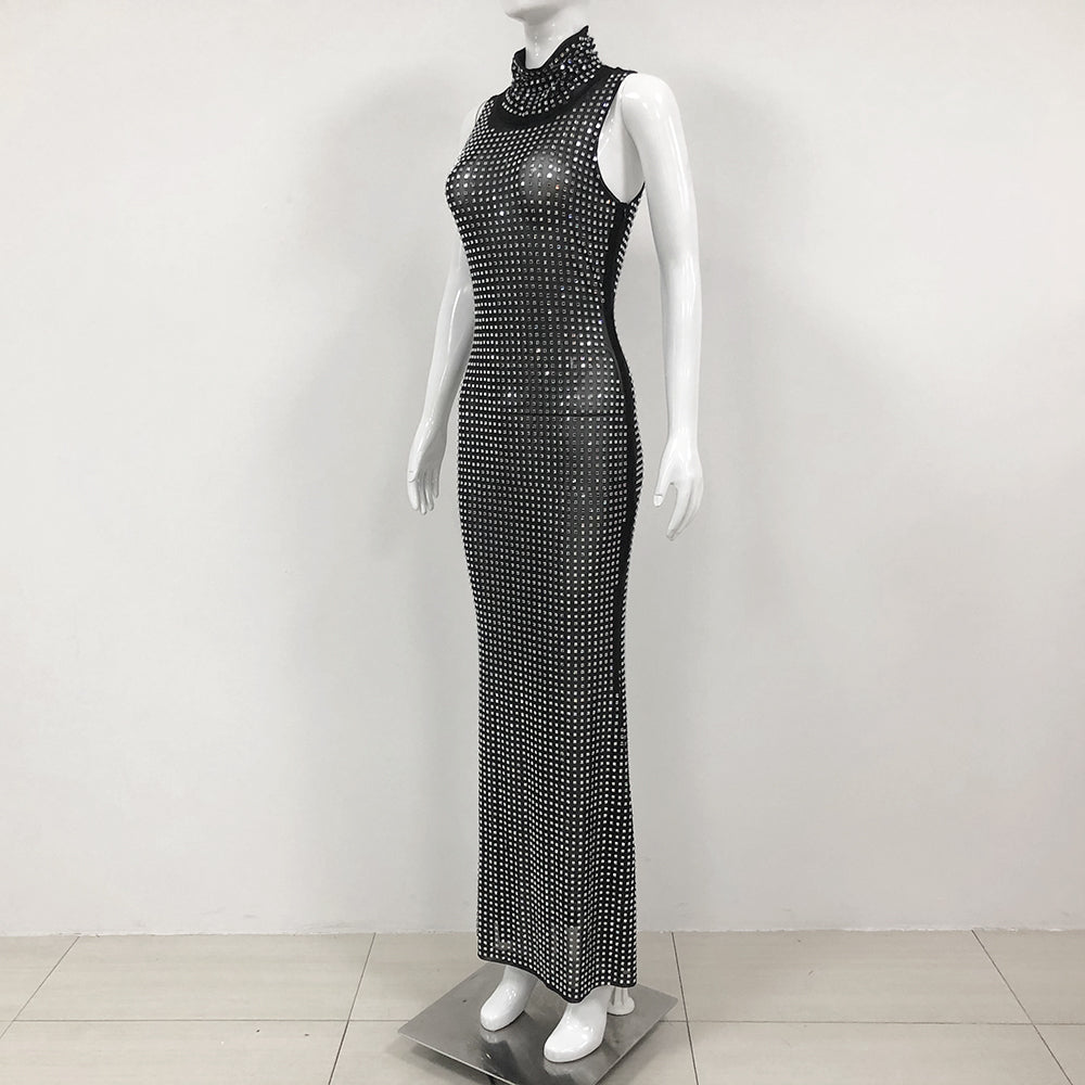 Crystal Maxi Dress Black HV1330