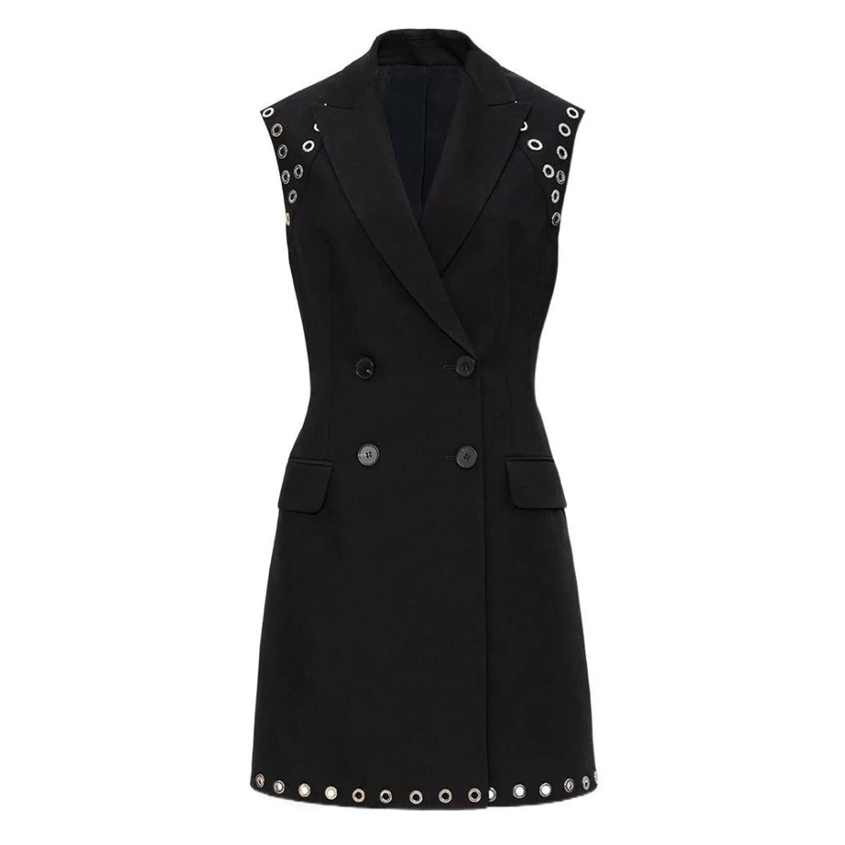 Sleeveless Studded Blazer Dress