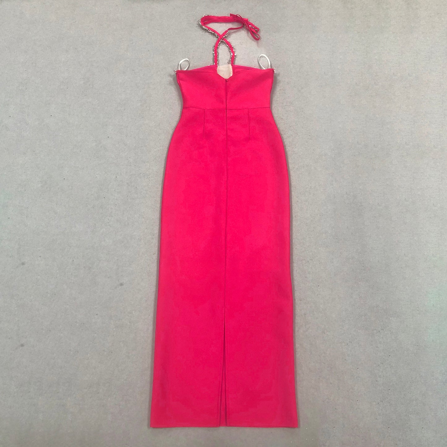 Halter Crystal Maxi Dress