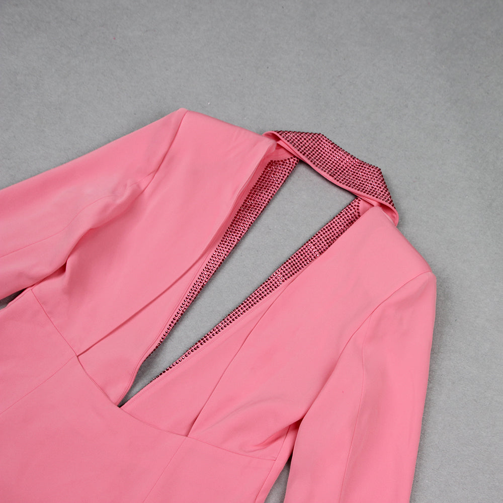 Embellished Backless Blazer Dress HV9323
