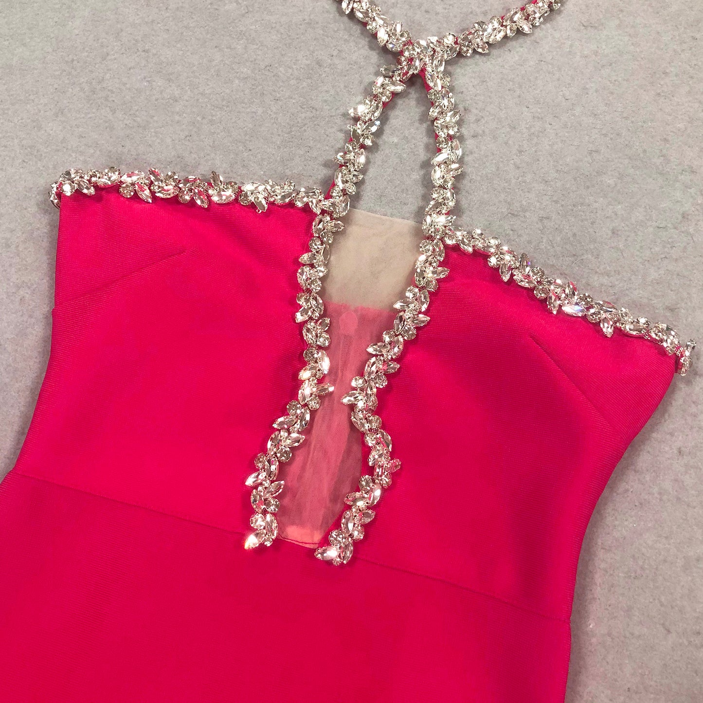 Halter Crystal Maxi Dress