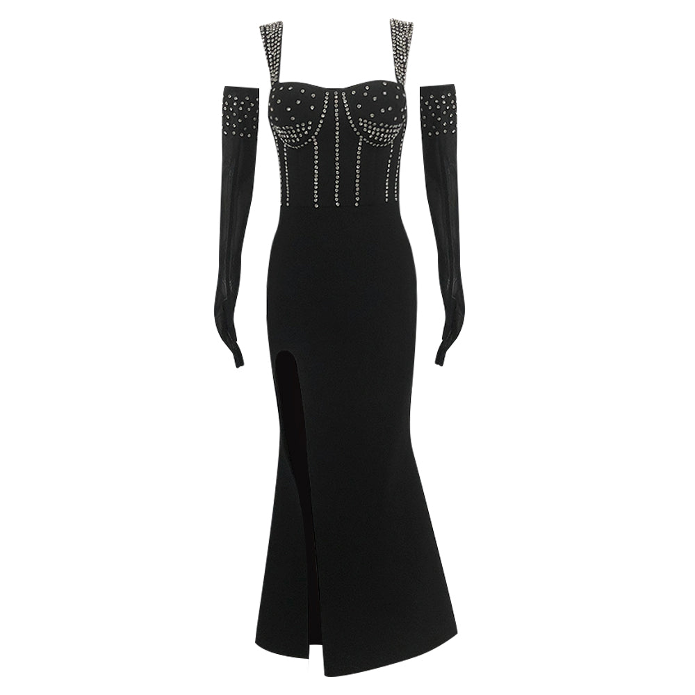 Crystal Bustier Maxi Dress BB10080
