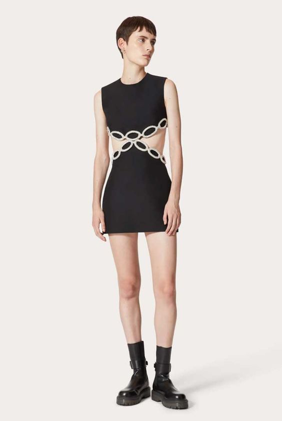 Crystal Chain Detail Dress HV9287